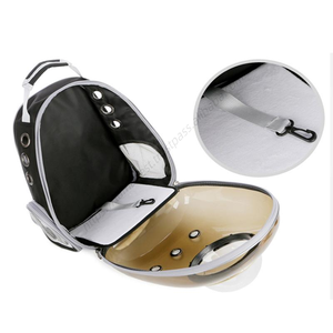 Sac à dos de transport pour chien en nylon respirant et plastique, approuvé par les compagnies aériennes, avec fermeture coulissante horizontale, vente en gros - Product Image 3