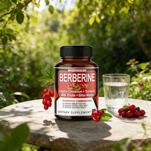 Capsules de Berbérine avec Cannelle, <span class=keywords><strong>Curcuma</strong></span> et Chardon-Marie pour le Soutien <span class=keywords><strong>du</strong></span> Glucose, de l'Immunité et <span class=keywords><strong>du</strong></span> Cœur - 60 Capsules - Product Image 4
