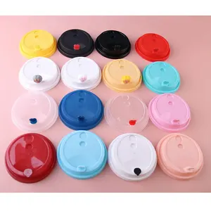 New 2022 Disposable Multi Color Paper Coffee Cup or Plastic Boba Tea Cup Lid in Stock