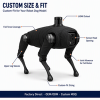 Combinaison de protection anti-arc électrique noire mate, ignifuge, pour l'inspection de robots quadrupèdes industriels
