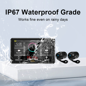 GPS navigation giám sát áp suất lốp Hệ thống 2 AHD máy ảnh không thấm nước di động 5 inch không dây Carplay màn hình cho xe máy - Product Image 3