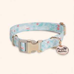 Collar de Perro de Algodón Estampado de Diseño Moderno, Elegante y de Lujo, Talla M, Suave, Duradero, Personalizado, con Hebilla Ajustable - Product Image 1