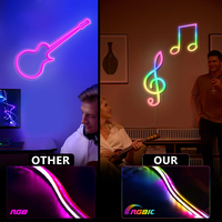Bande lumineuse au néon rgbic bricolage de haute qualité 12v 24v avec musique Sync Tuya Smart APP pour la décoration de la chambre à coucher maison intelligente