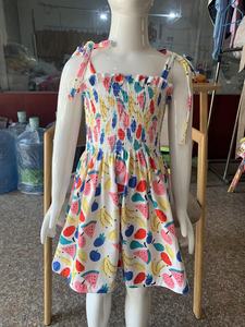 Robe d'été décontractée confortable pour filles, motif classique, blocs de couleurs <span class=keywords><strong>pastel</strong></span>, volants étagés, avec nœud papillon, pour tout-petits et enfants - Product Image 5
