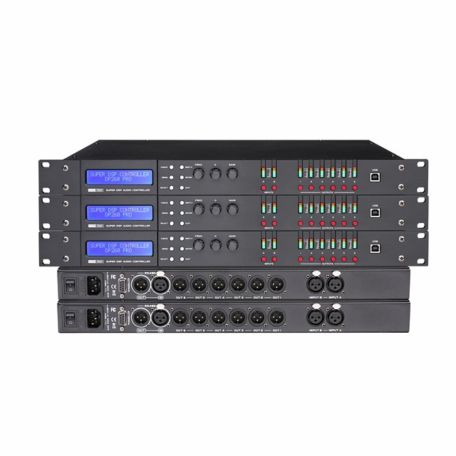 Digital Audio Processor 2 Input 6 Output Professional Sound System Multifunction Audio Processor