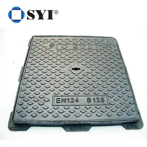 SYI Different Size Single Double Seal Black Ductile Iron Class B125 Manhole Covers