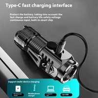 Lampe torche LED tactique multifonctionnelle de camping miniature portable en plastique Howlighting, rechargeable par USB