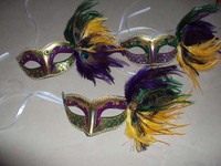 Masque pour les yeux du Mardi Gras, masque en plastique PGG, masque de luxe à paillettes, bal masqué
