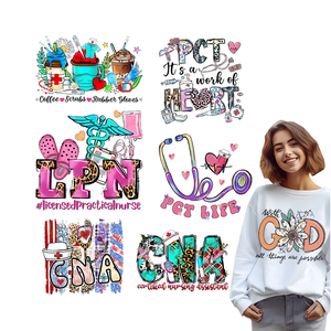 Desain grosir kustom stiker Transfer panas Transfer Dtf desain Suster desain Transfer panas Untuk kaus - Product Image 2