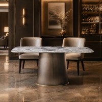 Table à manger rectangulaire de luxe moderne de style mid-century pour la maison