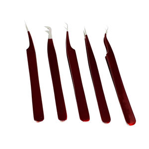 Instruments de beauté professionnels en acier inoxydable de haute qualité Pince à épiler d'extension de cils à grain doux Soins personnels à pointe pointue - Product Image 4