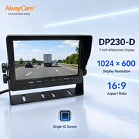 Moniteur de recul Alwaycare 7 pouces TFT LCD avec caméra, affichage automatique de la marche arrière pour camion, bus, fourgonnette, camping-car, résistant aux chocs
