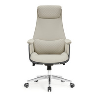 Fauteuil de Direction de Luxe Commercial Standard à Accoudoirs, Haute Dossier, Pivotant, Réglable en Hauteur pour Bureau