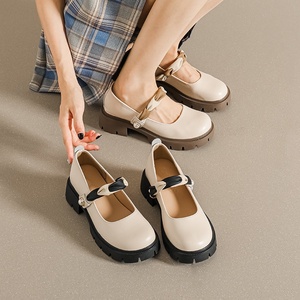 Zapatos <span class=keywords><strong>de</strong></span> Verano Elegantes Estilo Mary Jane para Mujer, 2024, Suela Gruesa, Diseño con Perlas, Ligeros, Transpirables, con Plataforma - Product Image 1