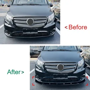 2016 a 2023 para Mercedes Benz Vito W447: Kit de carrocería con alerón difusor de labio de parachoques delantero y protector inferior tipo pala, accesorio automotriz - Product Image 2
