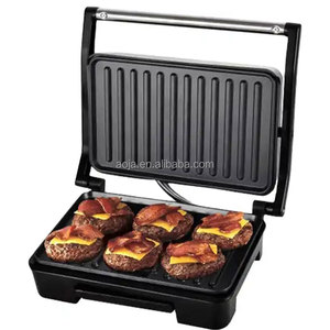 Parrilla de barbacoa AOJA Sandwichera 2000W parrilla eléctrica para el hogar estante de red antiadherente fácil de limpiar bandeja de goteo desmontable de acero inoxidable - Product Image 4