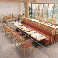 Bancs de restaurant de style européen, sièges vintage élégants pour restaurant, table et chaise de restaurant, mobilier de restaurant