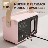 Enceinte Bluetooth Rétro HM11 Mini Portable Lecteur de Musique Classique Radio FM Carte TF USB AUX pour la Maison et les Voyages