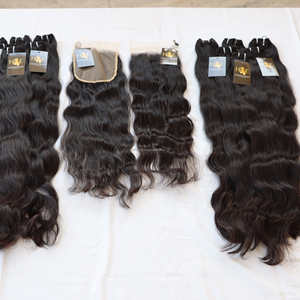 Extensiones de cabello humano Natural con diseño de logotipo personalizado, mechones y cierre, paquete de tejido con cierre, pelo Natural camboyano sin procesar - Product Image 2