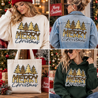 Patch brodé personnalisé Arbre de Noël, avec paillettes et sequins, thermocollant, pour pulls de Noël originaux et vêtements DIY