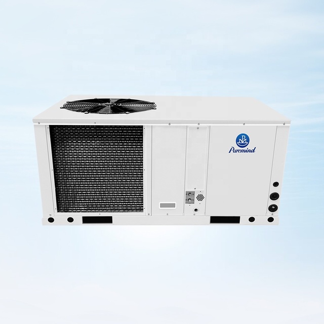 For HVAC Rooftop Packaged Unit R410a 3-5 Ton 36000-60000 Btu Light Commercial Air Conditioner DC Fan Motors