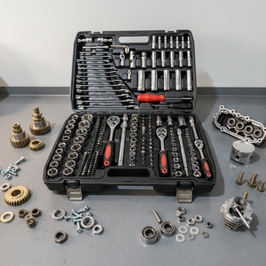 Juego <span class=keywords><strong>de</strong></span> Herramientas Mecánicas Profesionales <span class=keywords><strong>de</strong></span> 216 Piezas, Llaves <span class=keywords><strong>de</strong></span> Trinquete <span class=keywords><strong>de</strong></span> Acero con Alto Contenido <span class=keywords><strong>de</strong></span> Carbono, Estuche Rígido para <span class=keywords><strong>Taller</strong></span> - Product Image 2