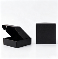 Boîtes en carton ondulé noir avec logo personnalisé, boîtes d'expédition pour petites entreprises, pour l'envoi de cadeaux et l'emballage de boîtes en papier