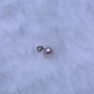 Zhuji S925 Silver Accessory Pendant 11-13mm Round <b>Purple</b> Freshwater Pearl Almost Flawless with Strong Light for <b>Earrings</b> - Product Image 3
