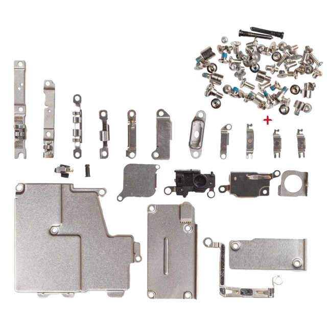 IParts Replacement Full Screw Set +Inner Metal Parts for iPhone 11 to 15 Pro Max Small Holder Bracket Shield Plate Repair Parts