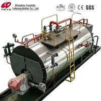 Chaudière à vapeur horizontale à haute efficacité de la série WNS, au gaz ou au mazout, 0,5-20 tonnes, entièrement automatique pour la production industrielle