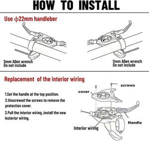 Palanca de Freno y Cambio de Marchas para Bicicleta de Montaña, Aluminio, 7/8/21/24 Velocidades, Desviador de Bicicleta, Piezas de Bicicleta - Product Image 4