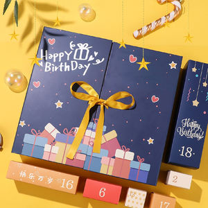 Maquillage personnalisé de luxe vide <span class=keywords><strong>calendrier</strong></span> de l'<span class=keywords><strong>avent</strong></span> de Noël boîte d'emballage Anime aveugle boîte-cadeau Surprise jouets figurines éponge gaufrage - Product Image 2