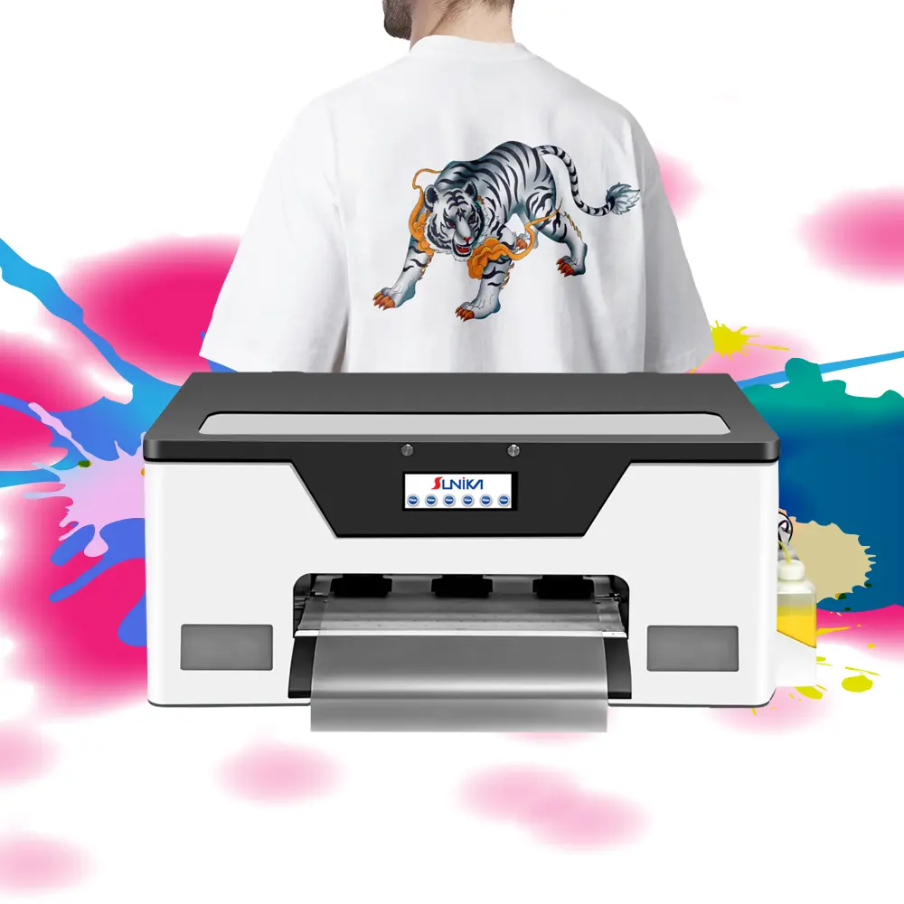 Sunika 30cm Dtf Roll printer Digital A3 epson Inkjet T-Shirt Printing Machine Heat Transfer Pet Film jersey Printer For Textile