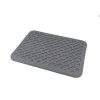 Tapis de séchage de vaisselle pliable Feepop en fibre de pulpe de diatomite écologique 60x39cm, motif vague, antidérapant, séchage rapide, pour cuisine