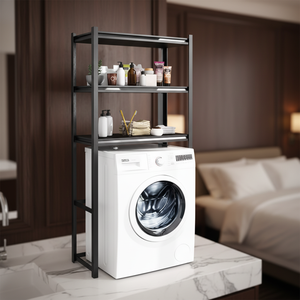 Estante de Baño Multifuncional de Bambú de 3 Niveles, Moderno y Sostenible, para Inodoro, <span class=keywords><strong>Lavadora</strong></span> y Almacenamiento - Product Image 2