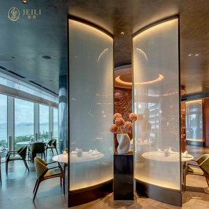 ชุดเฟอร์นิเจอร์ร้านอาหารเชิงพาณิชย์ JEILI ดีไซน์ทันสมัย หรูหรา พร้อมที่นั่งหนังสั่งทำพิเศษ โต๊ะกลมหินอ่อน และเก้าอี้กำมะหยี่ - Product Image 3
