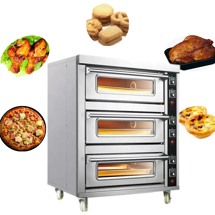 Nuevo tipo de horno para hornear, elemento calefactor de 6 quemadores, estufa de gas y horno para hornear pan (whatsapp:008613203919459)