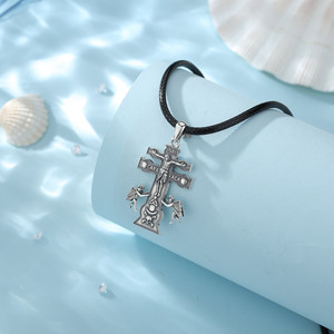 <span class=keywords><strong>Collar</strong></span> Merryshine <span class=keywords><strong>Caravaca</strong></span> S925 para Hombre, <span class=keywords><strong>Cruz</strong></span> de Jesús Ankh, Joyería de Lujo Personalizada, Antideslustre, Plata de Ley 925 - Product Image 3
