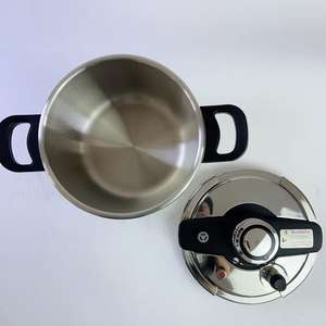 <span class=keywords><strong>Olla</strong></span> <span class=keywords><strong>a</strong></span> presión de acero inoxidable con textura de martillo, utensilios de cocina de inducción franceses de 6L al por mayor - Product Image 4