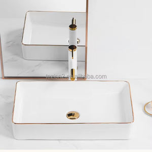 Nouveauté, articles sanitaires pour <span class=keywords><strong>WC</strong></span>, lavabo de salle de bain moderne, lavabo <span class=keywords><strong>sur</strong></span> plan, lavabo en céramique blanche, lavabo pour se laver les mains - Product Image 6