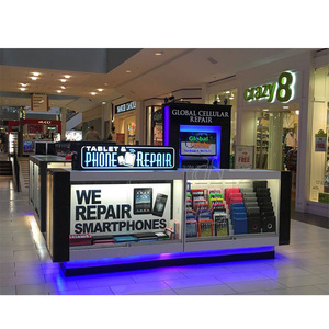 <span class=keywords><strong>Escaparate</strong></span> de teléfono móvil de cristal <span class=keywords><strong>cerrado</strong></span> personalizable con iluminación LED Contador de teléfono móvil Accesorios electrónicos Gabinete y quiosco - Product Image 2
