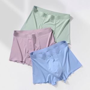 Conjunto de Bóxers de Verano para Hombre - Color Sólido, Transpirables, Cintura Media, Pantalones Rectos para Hombre - Product Image 3