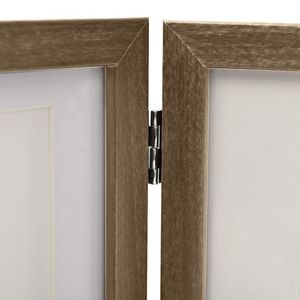 W2B VidaXL marrone chiaro trifoglio cornice per foto di grandi dimensioni di piccole dimensioni in metallo materiale plastico a specchio cornice per foto con Logo confezione regalo - Product Image 4