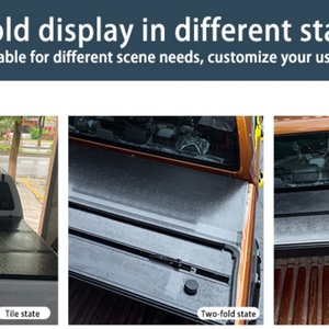 Pickup Hard <b>Folding</b> Tonneau Cover Tri-<b>fold</b> Tonneau Covers Truck <b>Bed</b> Covers for Chevrolet Silverado - Product Image 4