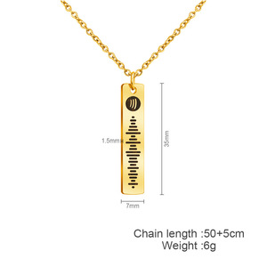 Collier pour <span class=keywords><strong>affiche</strong></span> de la série Spotify Song, bijoux en acier inoxydable, pendentif avec lecteur Audio gravé personnalisé, livraison directe - Product Image 3
