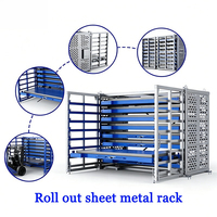 Hochkapazitäts-Vertikales Blechregal |   Gabelstapler-Kompatibles Roll-Out-Tray-System