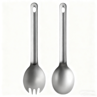 Cuillère et fourchette en titane pur personnalisé pour Hpusehold Camping Portable facile à nettoyer ensemble de cuillères accessoires de cuisine