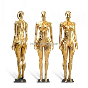 Boutique BBL <strong>Mina</strong> Models Big Bra Curvy Women Dummy Plating Gold Silver Plastic Full Body Plus Size Standing Clothing Mannequins - Product Image 3