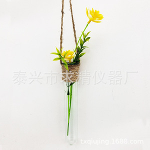 Seeking Excellence Hydroponic Test Tubes 4Pc Set Hanging Glass Vase Wall Mounted Plant Container Cylinder Shape - Product Image 4