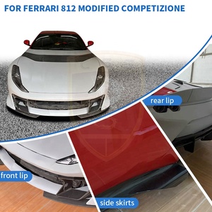 Kit de carrosserie aérodynamique de conversion pour Ferrari <span class=keywords><strong>812</strong></span> Superfast Facelift <span class=keywords><strong>812</strong></span> Competizione 812C Pare-chocs avant Jupes latérales Aileron arrière Échappement Capot - Product Image 3